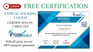 Ethical Hacking Certificate From ITRONIX SOLUTIONS | Get Certificate Within 2 Minute