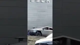 Tesla Cybertruck spotted near Tesla factory #tesla #cybertruck