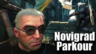 Geralt Shows Assassin's Creed Fans What Parkour Looks Like - Witcher 3 Wild Hunt