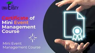 Free Certificate of Mini Event management Course || Free Course of Event Management | Event Group