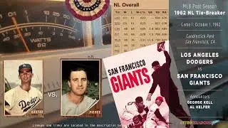 1962-Oct-01 • LAD/SFG • Tie-breaker G1 • Los Angeles Dodgers vs San Francisco Giants Baseball Radio