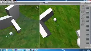 [Unity3D] Basic A* Pathfinding - Terrain, Walls, and Blockers Test