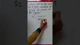 Simple interest Ques./ class 7&8 concept/ Chandigarh prt math #shorts #maths