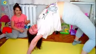 Акробатика челлендж мостик йога челлендж acrobatics challenge yoga challenge