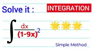 Integrate dx/(1- 9x)^2  | integration Class 12th