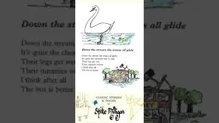 Down the stream the swans all glide, by Spike Milligan #shorts #poem #humor #humour