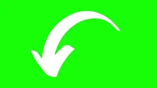 White Arrow Animation Green Screen | Copyright free