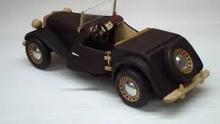 Ретро машина из дерева, своими руками. Roadster MG 1951