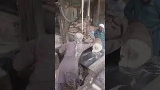 Wood cutting saw in rural area