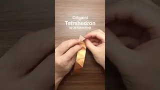 How to make an origami tetrahedron from a strip of paper 