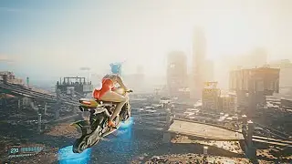 Cyberpunk 2077 - Flying Vehicles in Night City! RTX 3090 Ti PC Max Settings Ray Tracing Gameplay