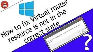 Fix Virtual Router Resource Is Not In The Correct State