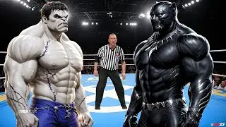BLACK PANTHER VS WHITE HULK - EPIC BATTLE
