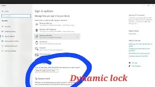 Dynamic lock in windows 10. #windows10 #video #technology