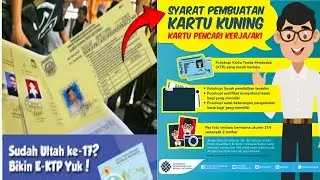 Syarat Pembuatan Kartu Kuning/ak1 Pendaftaran akun siapkerja dan Pendaftaran Pencari Kerja TH.2024
