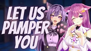 Neko sisters pamper you at their special spa (F4A) [ASMR] [Binaural] [Ear cleaning] [Scritches]