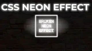 Html Css Broken Neon Effect.