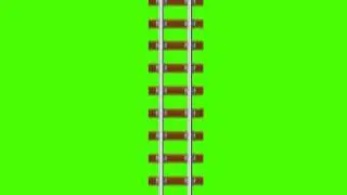 Railways Train Tracks - Green Screen Animation
