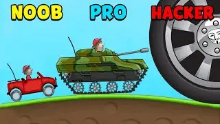 HILL CLIMB RACING || NOOB PRO VS HACKER ||