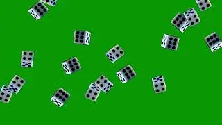 Free Green Screen : Dice Falling Animation #dice #greenscreen