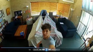 How to make a blanket fort using a ladder