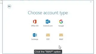 Configuring an IMAP Email Account in Outlook 2016