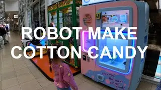 Colorful cotton candy - the robot makes it #cottoncandy #robotmake #shopping #galeriakosice