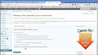 CaptionPix - How To Get Your Free License Key