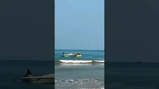 Pantai Carita Lombok Banana boat #traveling #pantai #beach #healing #fyp #shorts #video #viral