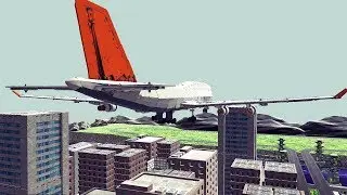 Airplanes Crashing Into City | Besiege