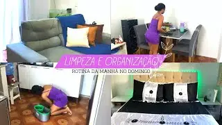MINHA ROTINA DA MANHÃ DE DOMINGO | LIMPEZA E ORGANIZAÇÃO