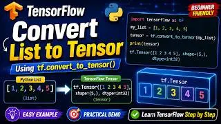 TensorFlow Convert List To Tensor in TensorFlow | tf.convert_to_tensor Function in TensorFlow