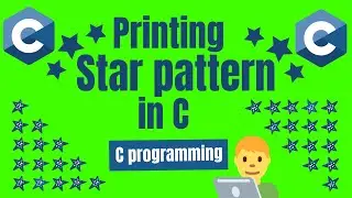 Star pattern ✨ 🌟 | Printing a star pattern in C | C programming | C tutorial |C coding videos|C 2021