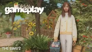 grocery shopping, gardening & slow living 🌼 (the sims 2 cozy rotational gameplay)