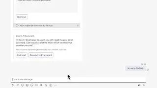 Chime V5 AI Service Desk example - Chime connects with ChatGPT before routing to a live agent
