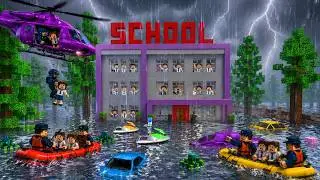 SCHOOL PARTY CRAFT — MASSIVE FLOOD TRAPS STUDENTS! POLICE HELICOPTER & BOAT RESCUE!