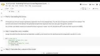 4.2.2.6 Lab - Evaluating Fit Errors in Linear Regression
