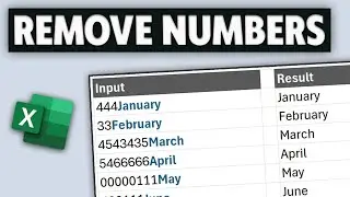 How to remove numbers before text in Excel