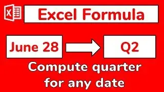 Excel Formula: Compute the current quarter (Q1, Q2...) the EASY way - Doctor Excel 