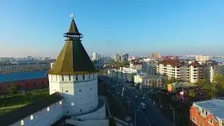 Астрахань сверху. Атмосфера утреннего города