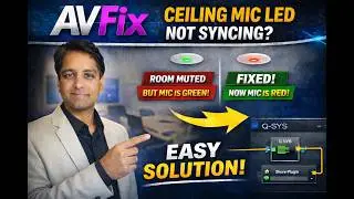 Ceiling Microphone Mute Fix in Q-SYS | Shure Mic LED Green Issue