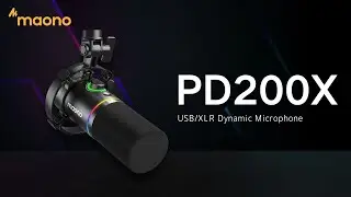 Maono New Release - PD200X Programmable USB&XLR Cardioid Dynamic RGB Microphone