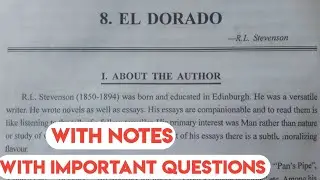 El Dorado Bcom 2nd Semester Full explanation in hindi with Important Questions