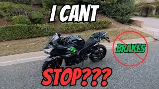 RIDING a motorcycle without BREAKS?!?!