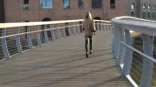 BRIDGE WALK  - I am walking in my Long Leather Black Boots