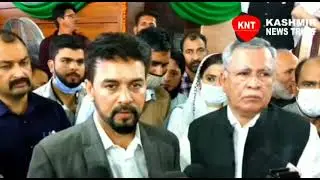 BJP Minister Anurag Thakur in Central Kashmir's Budgam