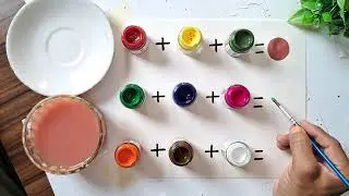 🎨 Mixing 3 Acrylic Colours to Create Beautiful New Shades!|#art #artbox #colourmixing #acrylic 