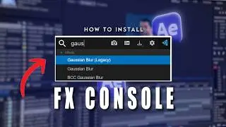 How to install & Use FX Console After Affects | FX Console Kaise Install Kare
