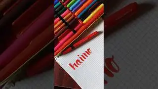 Watch me create beautiful calligraphy of my name! #shorts #calligraphy #brushpen #art