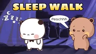 Peachu walks in Sleep💤| Goma worried😓| Peach Goma | Bubu Dudu | Panda Bear | KittensIsland